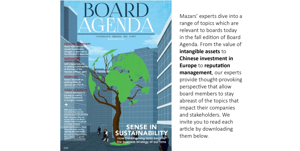 Board Agenda Fall edition magazine cover